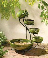 natural cascading fountain