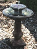 Chatsworth Two-Tier Solar Fountain - Oiled Bronze Finish